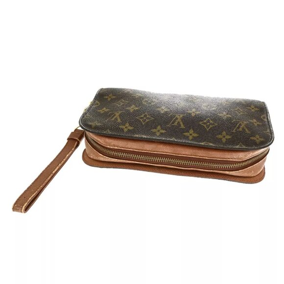 AUTHENTICITY GUARANTEED LOUIS VUITTON Orsay Clutch Hand Bag Monogram Leather - Picture 6 of 16